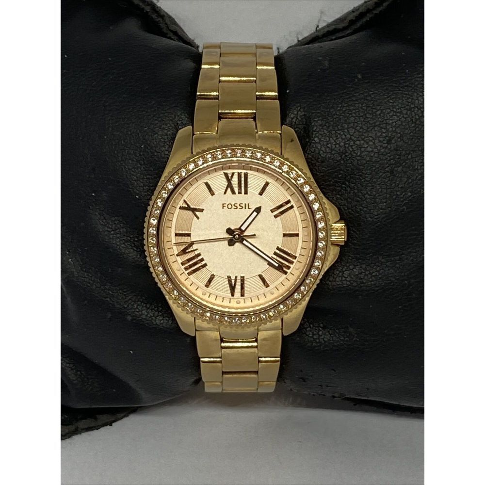 Fossil Cecile AM4578 Women's Stainless Steel Rose Analog Dial Quartz Watch FR93